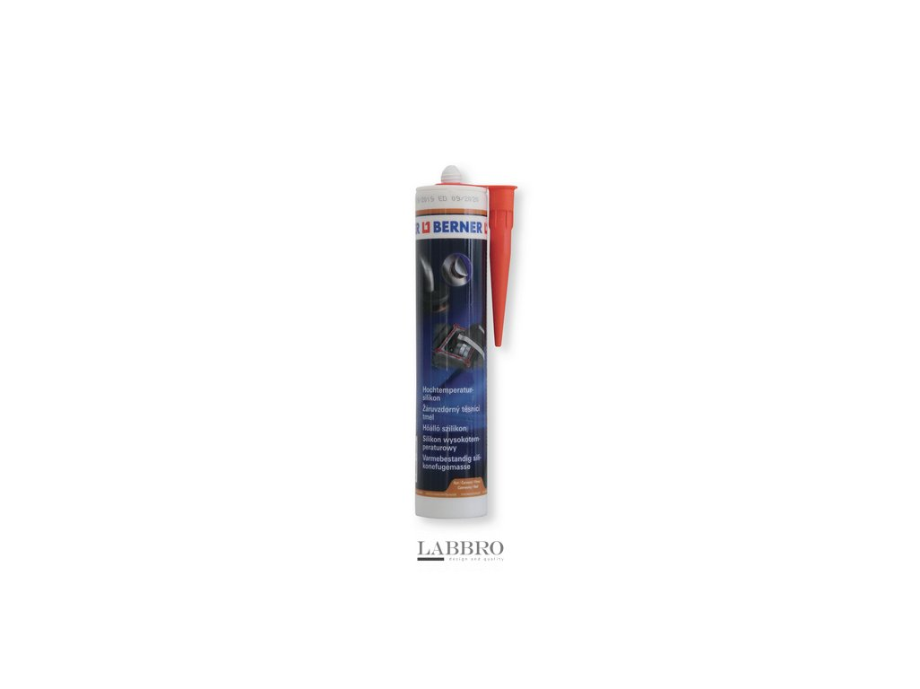 BERNER silikon žáruvzdorný červený 310 ml