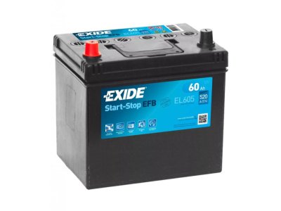 Akumulátor EXIDE Start - Stop   60 Ah EFB EL 605 230*173*222 L