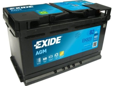 Akumulátor EXIDE Start - Stop   82 Ah AGM  EK   820