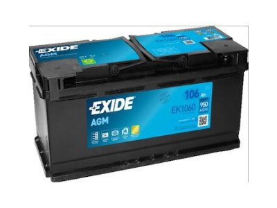 Akumulátor EXIDE Start - Stop 106 Ah AGM  EK 1060