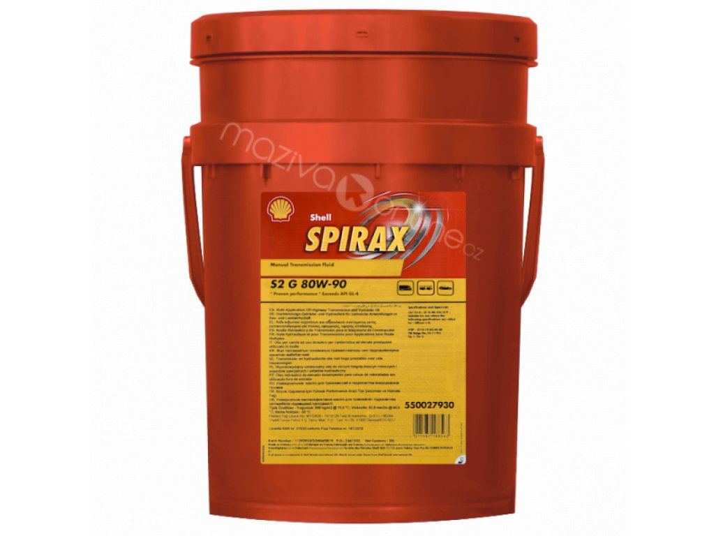 SHELL Spirax S2 G 80W-90 20l  GL4